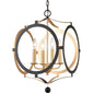  Odelle 4-Light Chandelier In Matte Black/Antique Gold