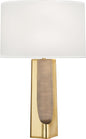  Margeaux Table Lamp In Modern Brass Finish With White Oval Organza Shade