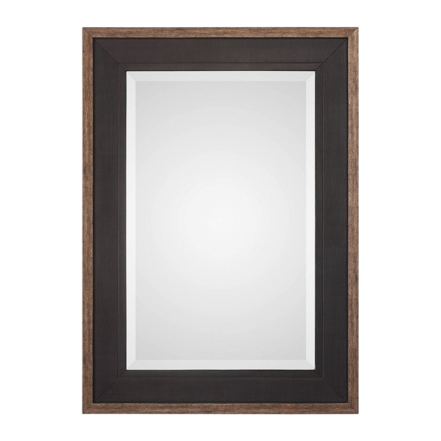  Uttermost's Staveley Rustic Black Mirror Designed By David Frisch