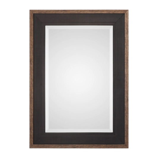  Uttermost's Staveley Rustic Black Mirror Designed By David Frisch