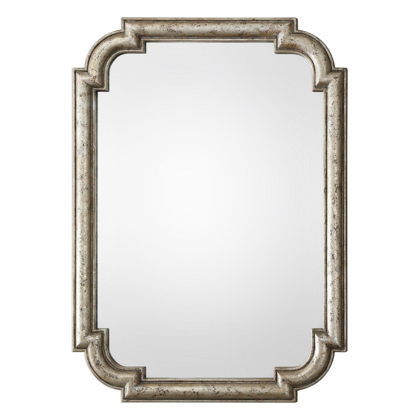  Uttermost's Calanna Antique Silver Mirror Designed By David Frisch