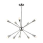  Jax 10-Light Single Tier Chandelier In Polished Nickel