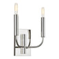  Brianna 2-Light Wall Sconce In Polished Nickel