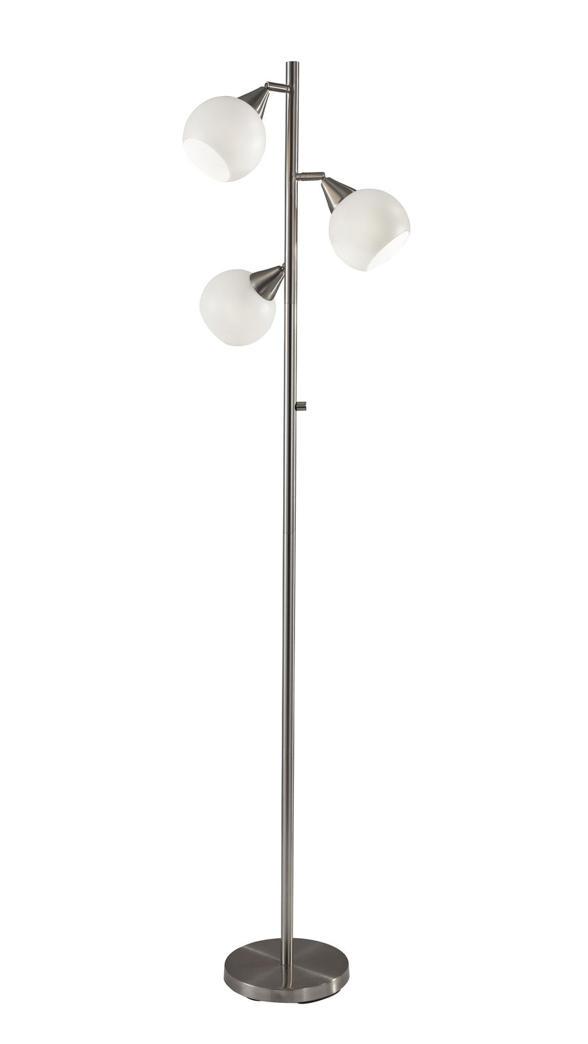  Phillip 3-Light Tree Lamp In Brushed Steel