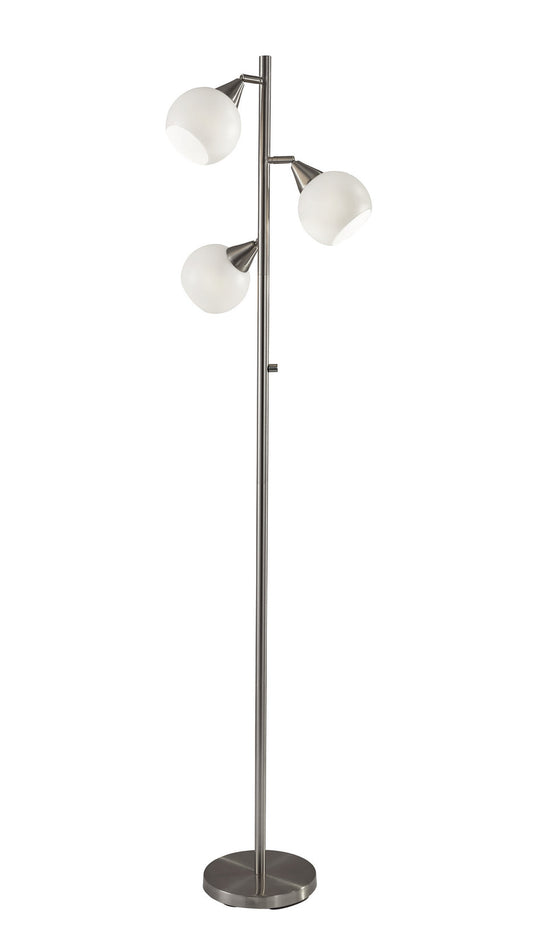  Phillip 3-Light Tree Lamp In Brushed Steel