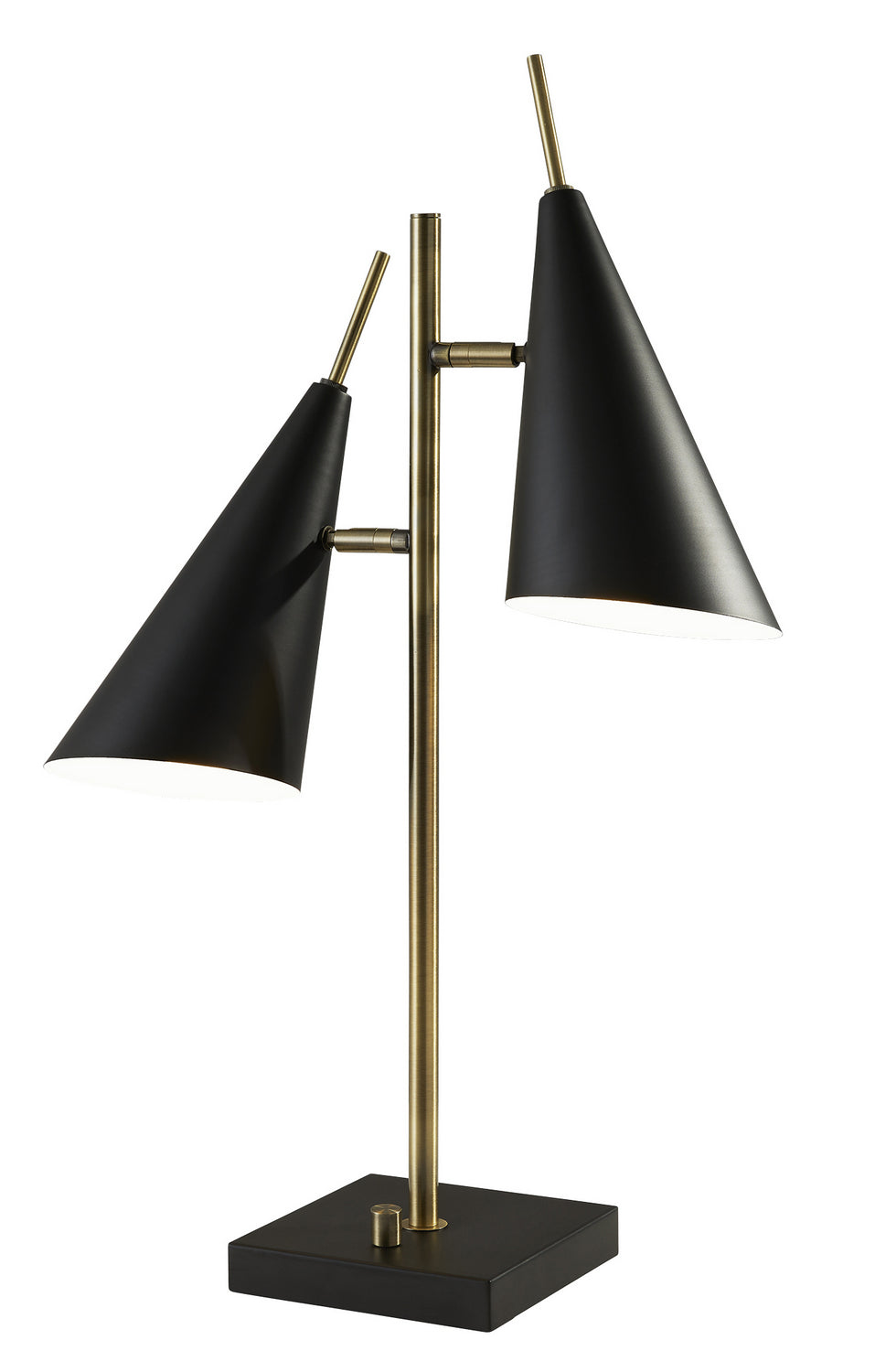  Owen 2-Light Table Lamp In Black Painted