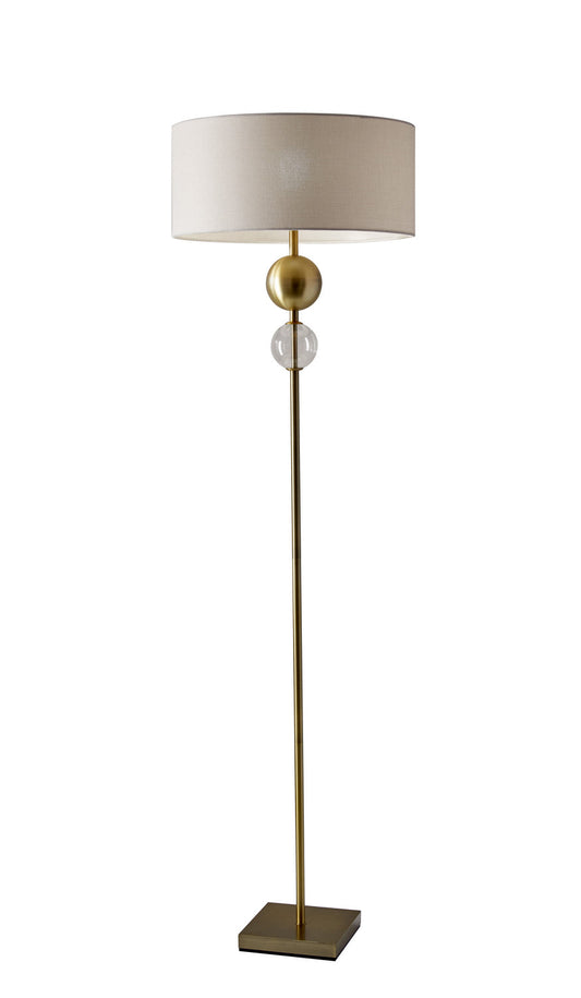  Chloe Floor Lamp In Antique Brass