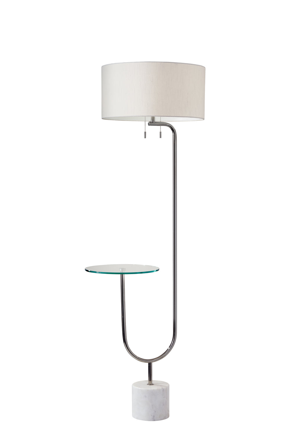  Sloan 2-Light Floor Lamp In White Marble