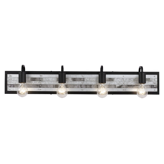  Abbey Rose 4-Light Bath In Black & Galvanized