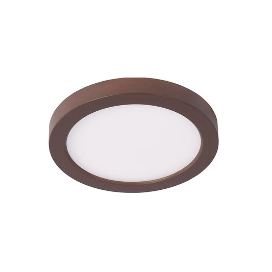  Round LED Flush Mount In Bronze