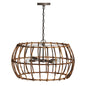  Sanibel 4-Light Pendant In Blazed Rattan And Nordic Grey