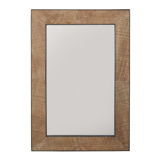  Mirror Mirror In Natural Rough Sawn Wood With Zinc Metal