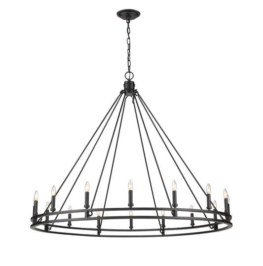 Z-LIte Dennison 16 Light Chandelier In Matte Black