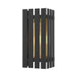 Livex Lighting Greenwich 1-Light Outdoor Wall Lantern In Black With Satin Brass Accents