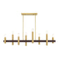 Livex Lighting Helsinki 8-Light Chandelier In Satin Brass With Bronze Accents