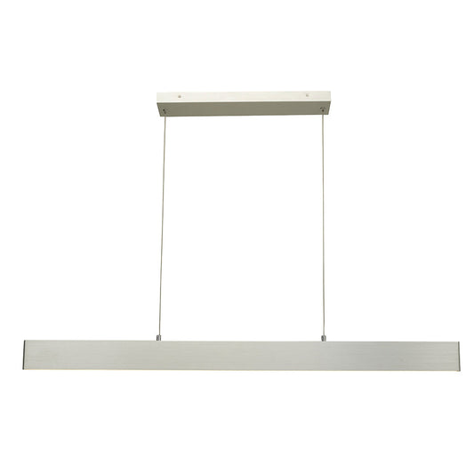  Slim 32" Cable Suspended LED Pendant In Brushed Aluminum
