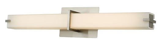  Squire 26" Vertical Or Horizontal Mount Square Glass Vanity Light In Brushed Nickel