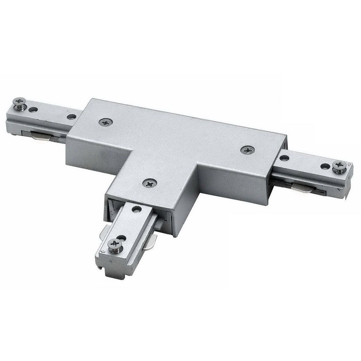  Cal Track T-Mid Point Out, Polarity On Left In Brushed Steel