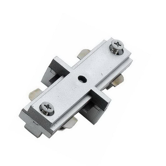  Cal Track Straight Connnector With O Power Entry In Brushed Steel