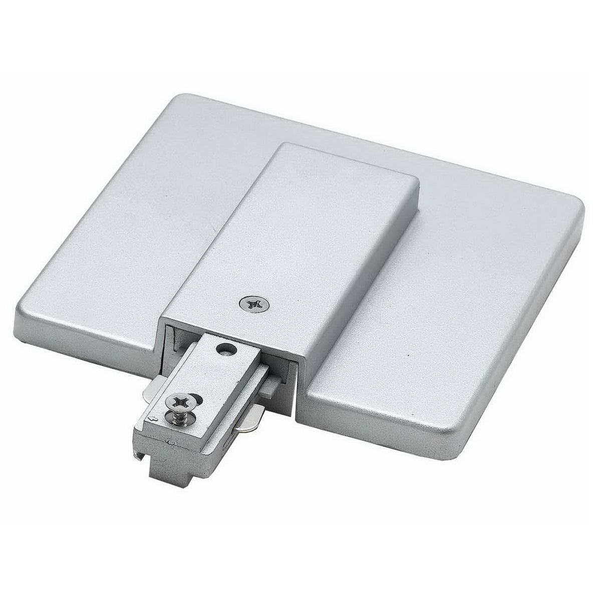  Cal Track Live End With Outlet Cover In Brushed Steel