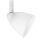 4 87" Tall Serpentine Track Head With Shade In White With Cone White Glass