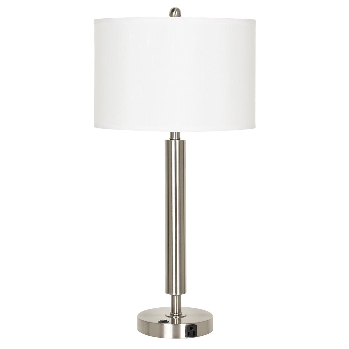  Hotel 1-Light Table Lamp In Brushed Steel