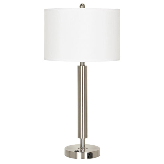  Hotel 1-Light Table Lamp In Brushed Steel