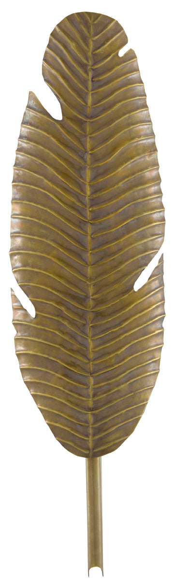 Tropical 1-Light Wall Sconce In Vintage Brass