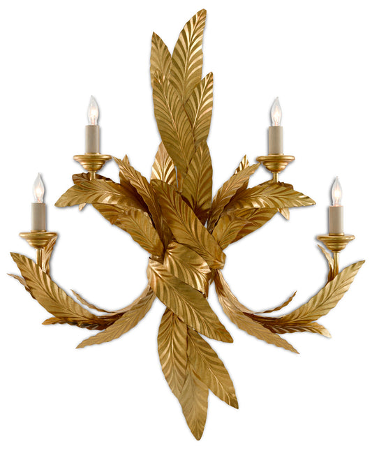  Apollo 4-Light Wall Sconce In Contemporary Gold Leaf