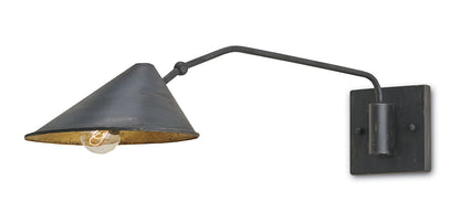  Serpa 1-Light Wall Sconce In French Black & Gold Leaf