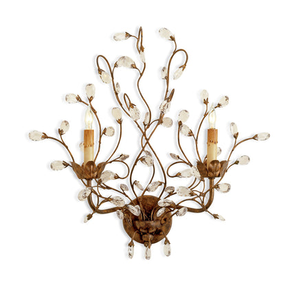  Crystal 2-Light Wall Sconce