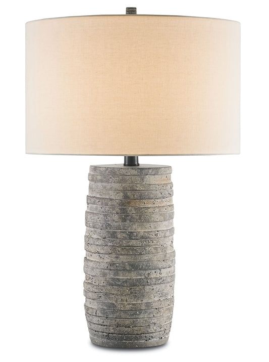  Innkeeper 1-Light Table Lamp In Rustic With Vanilla Linen Shade