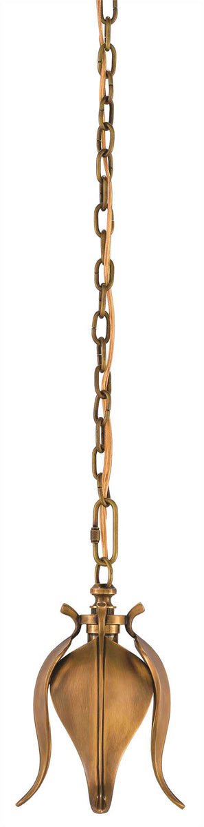  Iota 1-Light Pendant In Vintage Brass