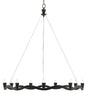  Serpentina 9-Light Chandelier In Antique Black