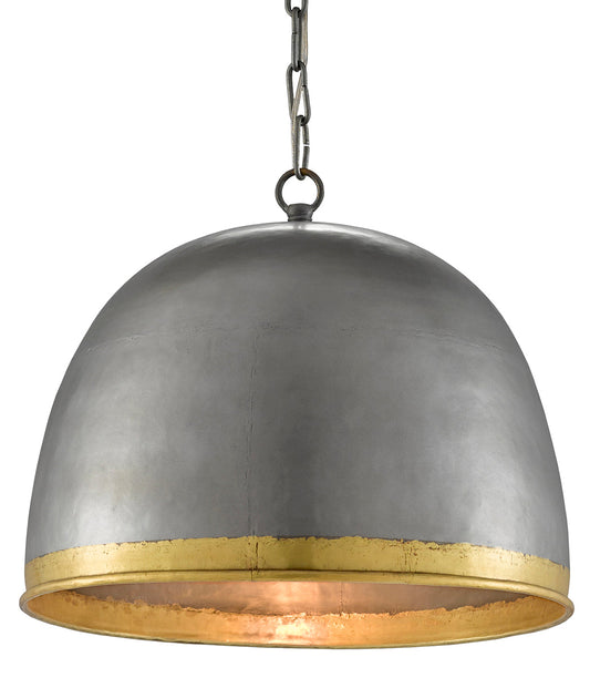  Matute 1-Light Pendant In Pewter & Polished Brass