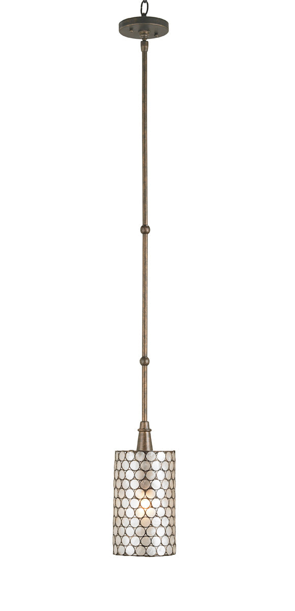  Regatta 1-Light Pendant In Cupertino With Capiz Shell Shade