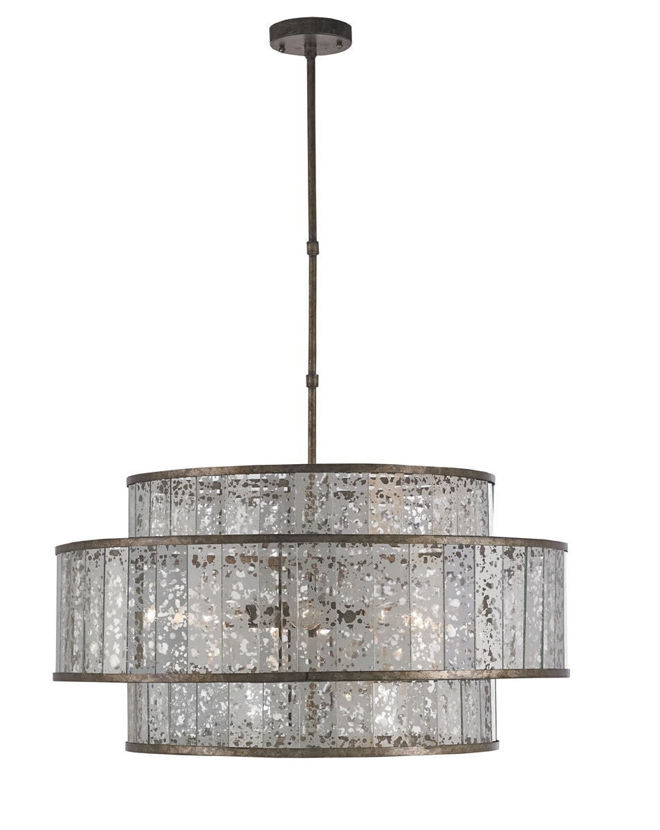  Fantine 8-Light Pendant In Pyrite Bronze & Raj Mirror