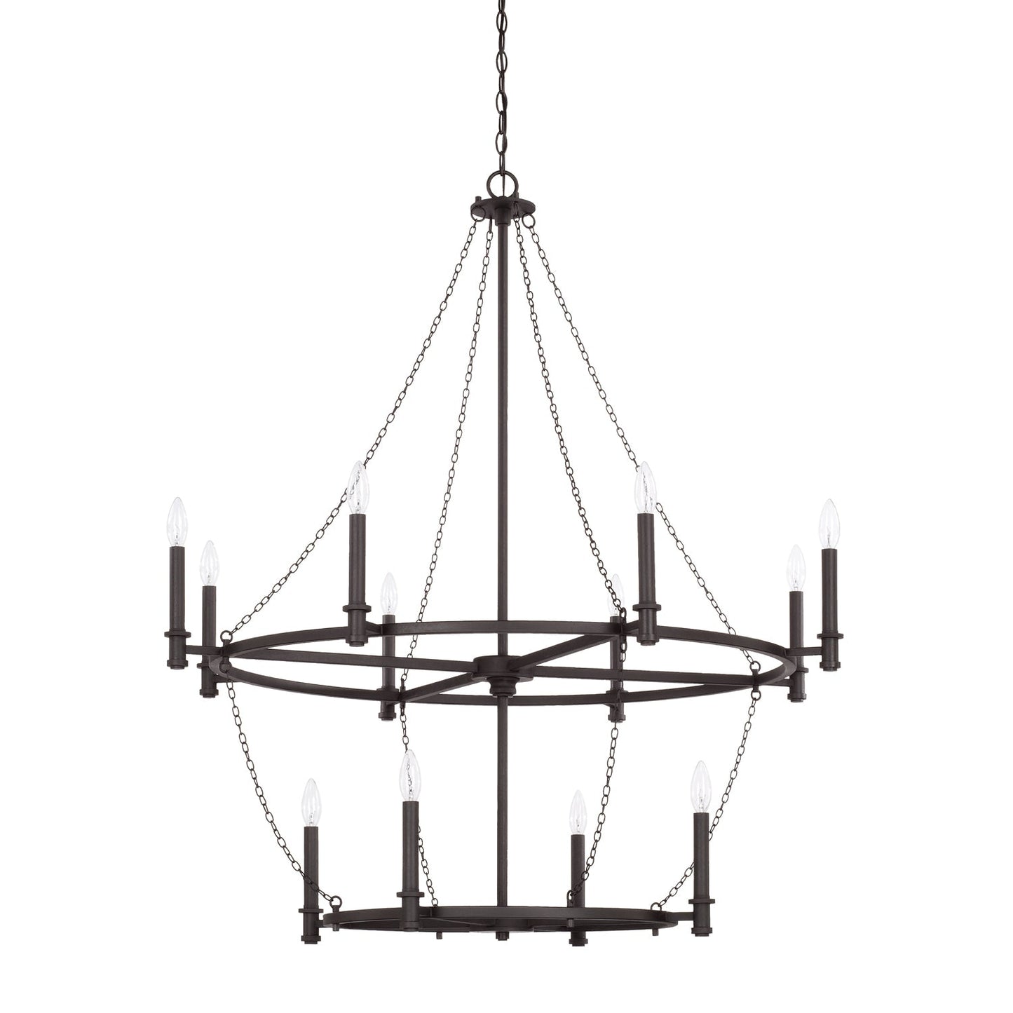  Lancaster 12-Light 2-Tier Chandelier