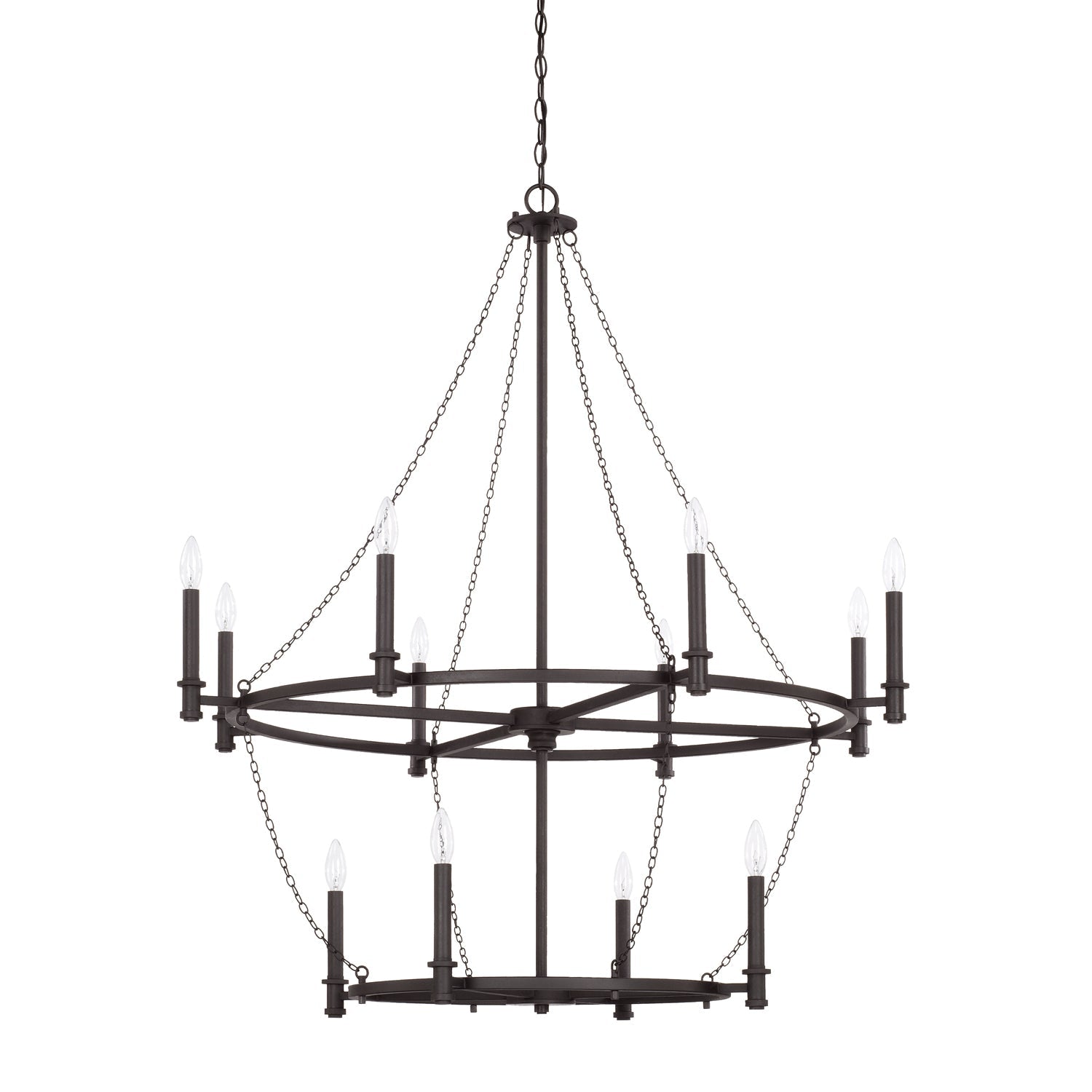  Lancaster 12-Light 2-Tier Chandelier