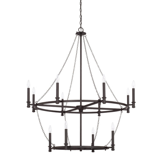  Lancaster 12-Light 2-Tier Chandelier