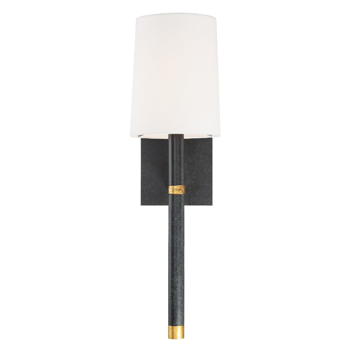 Weston 1-Light Wall Mount In Black & Antique Gold