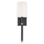 Weston 1-Light Wall Mount In Black & Antique Gold