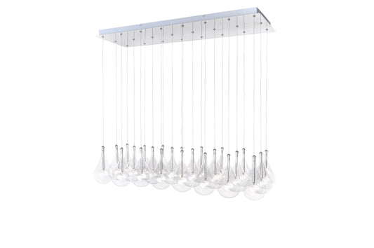  Larmes 24-Light Pendant In Polished Chrome