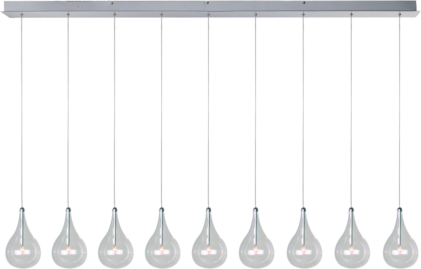  Larmes 9-Light Pendant In Polished Chrome