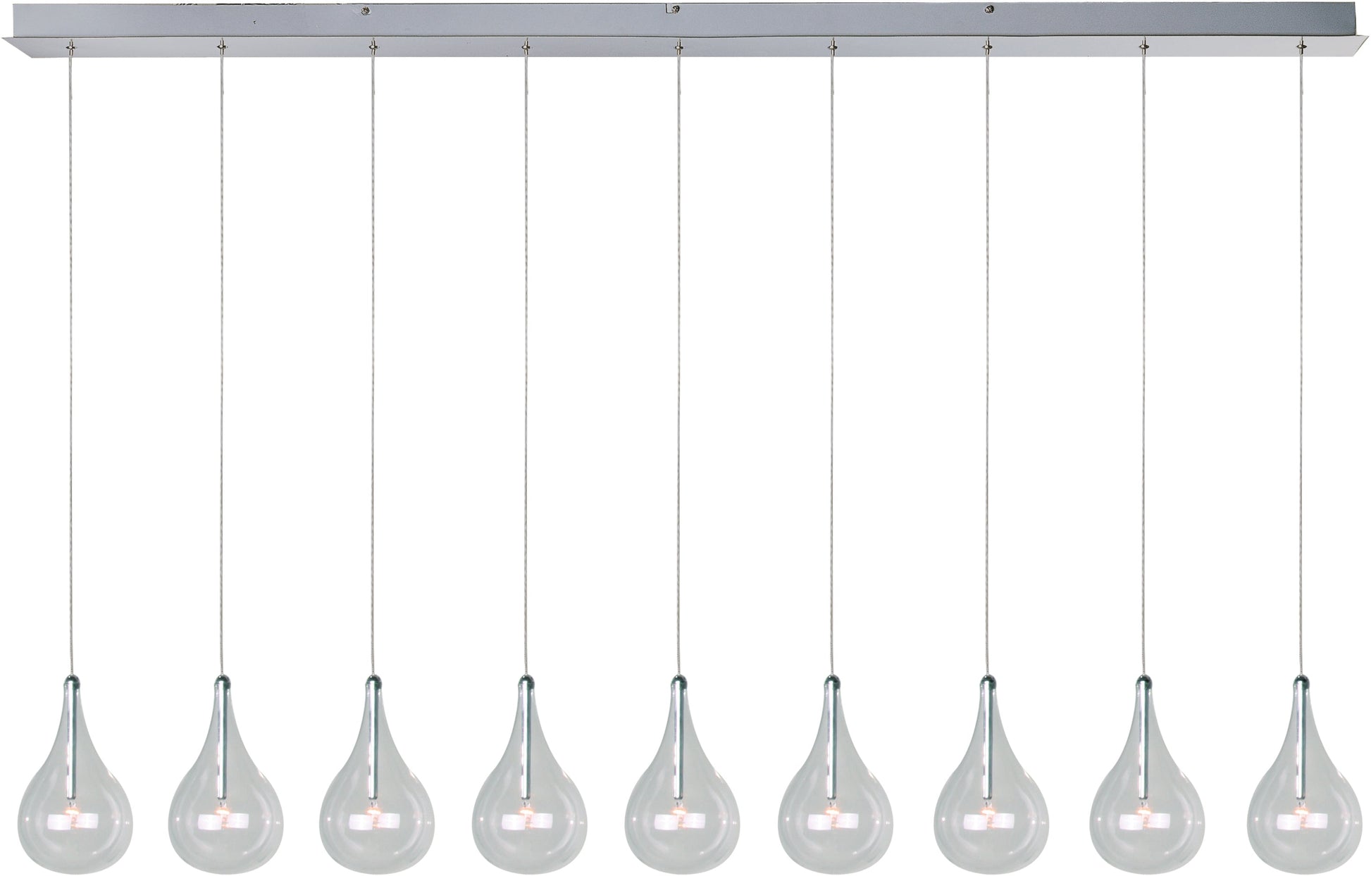  Larmes 9-Light Pendant In Polished Chrome