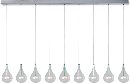  Larmes 9-Light Pendant In Polished Chrome