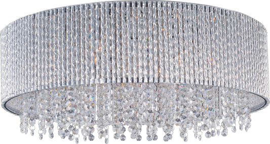  Spiral 10-Light Flush Mount In Polished Chrome