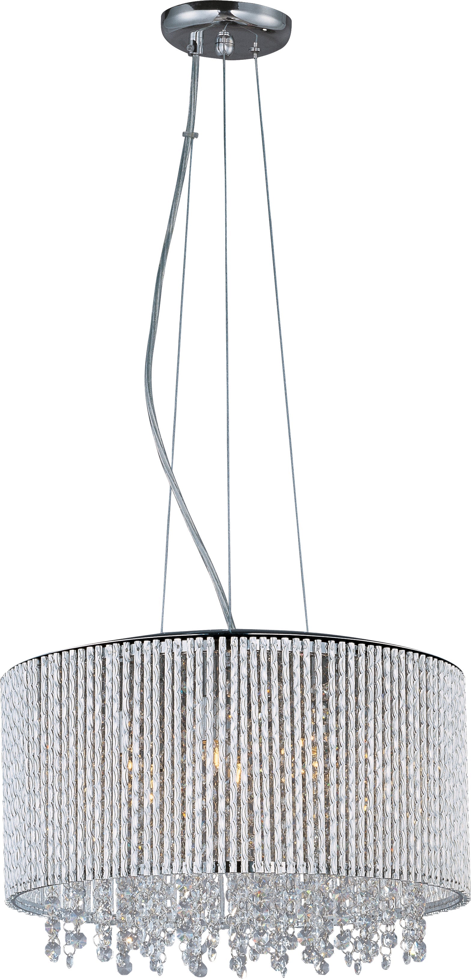  Spiral 7-Light Pendant In Polished Chrome