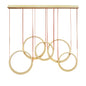  Tether 5-Light LED Pendant In Natural Aged Brass