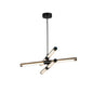  Rollo 6-Light LED Pendant In Antique Pecan & Black